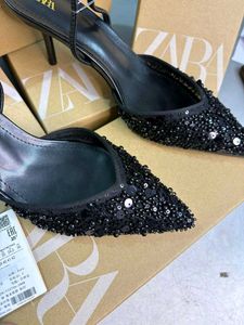 ZARA sparkle beads heels