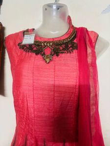 Pink Anarkali Suit with Dupatta