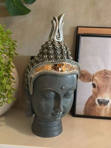 Serene Buddha Head Figurine