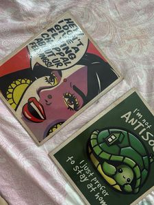 set of 2 genz & Quirky Wall Art Print