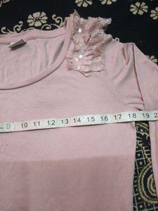 Full sleeve peach t-shirt
