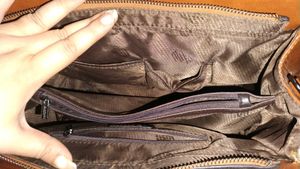 Stylish Brown Handbag with Studs