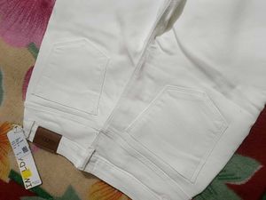 IMELDA White Wide Leg Denim Jeans