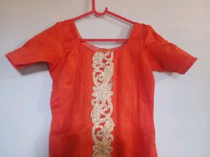Orange Color Kurta Kurtis