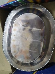 Beautiful Silver Colour Set Of 2glass With Tray