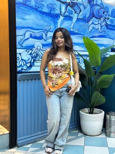 Stylish Floral Print Tube Top