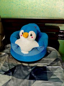 Cute Blue Penguin Baby Sofa Chair