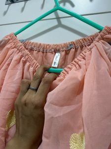 Charming Peach Ruffled Top