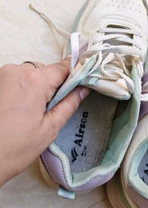 White &amp; Purple Sneakers