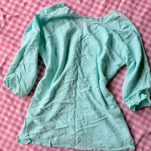 Light Blue Embroidered Kurta