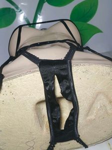 (1403)Black Lingerie Harness Set