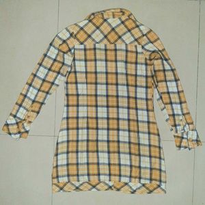 💛 Authentic AND Tartan Plaid Shirt Dress