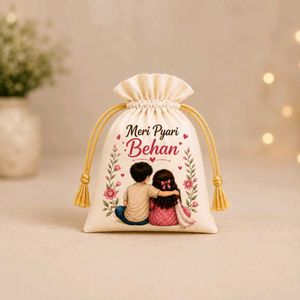 Rakhi Gift Potli Bag | Personalized Brother Sister
