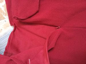 Chic Red Cold Shoulder Peplum Dress