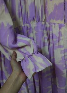 lilac long flowy gown