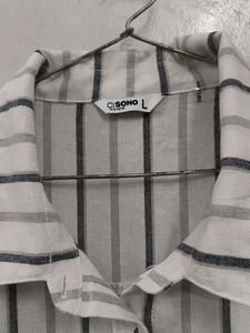 Striped Button-Up Shirt
