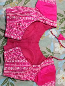 Vibrant Pink Embroidered Blouse