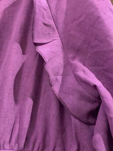 Flowy Purple Ruffled Sleeve Dress