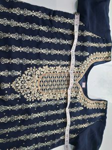 Elegant Black &amp; Gold Salwar Suit 3pc xl