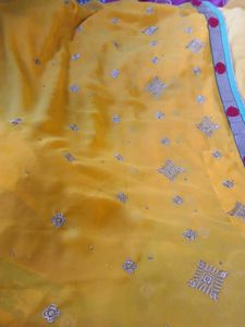 Beautiful Yellow &amp; Pink Saree