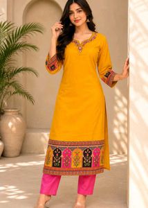✨ Mustard Yellow Women's Kurti ✨