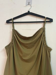 H&amp;M Ruched Spaghetti Strap Tank Top