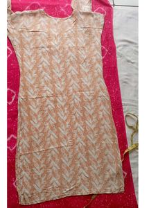 Elegant Embroidered Kurta ✨peach colour