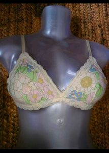 🔥 MEGA SALE 🔥 Floral Lace Trim Triangle Bra
