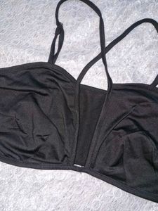 Black Strappy Crop Top