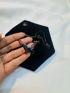 black mamba Butterfly Pendant Necklace