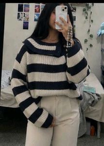 Striped Knit Sweater
