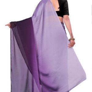 Elegant Purple Ombre Saree With Readymade Blouse