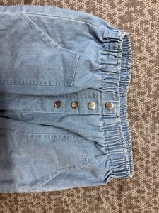 Blue wide leg jeans
