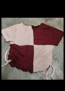 Combo of 2 Trendy Tops – Ribbed Patchwork &amp; Lavend