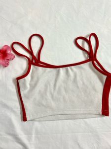 Red and White Tank Top