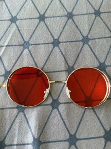 Round Red Lens Sunglasses