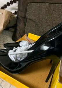 black high heel pumps