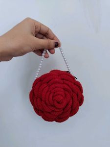 crochet Rose hand bag 👜