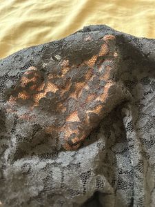 Elegant Black Lace see through Turtleneck Top