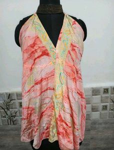Boho Halter Neck Tie-Up Top Size S-M-L