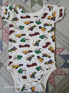 Baby Girls Construction Truck Bodysuit