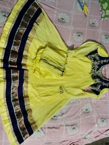 Yellow Anarkali Dress