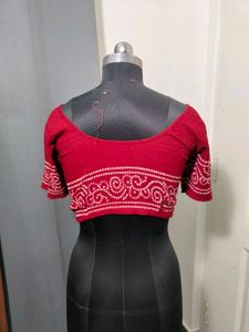 Red stretchable Blouse