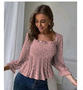 🌸 Floral Smocked Peplum Top for Sale 🌸