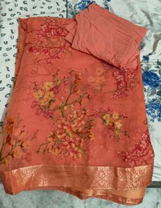 Premium Floral Organza Saree 🌸 | Party wear