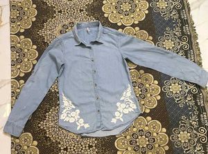 y2k Embroidered Shirt