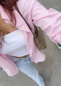Pink Striped Button-Up Shirt