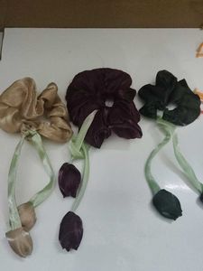 Unique Floral Scrunchies 3