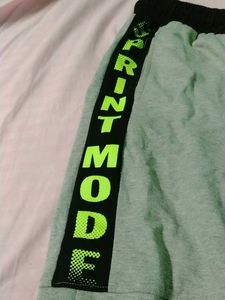 Light Green Joggers with "Sprint Mode" Graphic
