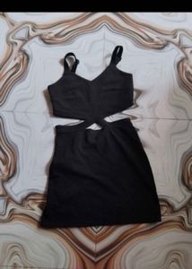 Chic Black Cut-Out Mini Dress